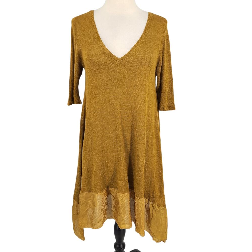 Eileen Fisher Linen Silk Blend Lagenlook Dress Tunic Top – Size Small